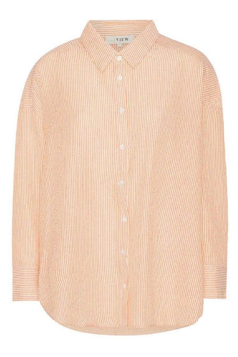 A-view - Skjorte - Sonja Shirt - Orangewhite