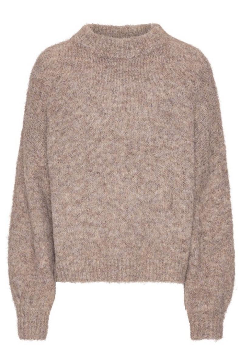 A-view - Patrisia Solid Knit Pullover - Mørkebrun Udsalg