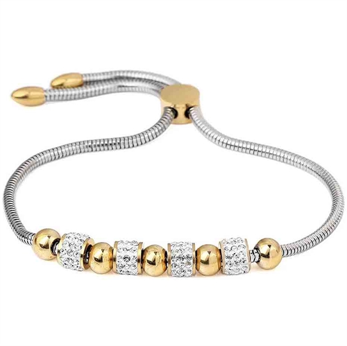 Stål Florell Armbånd med CZ - Glitrende Smykke Tilbud