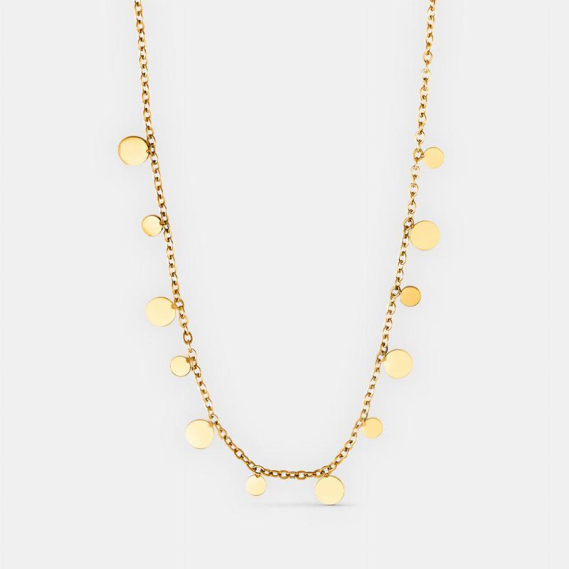 Elegante Drops Halskæde i 18k Guldbelægning