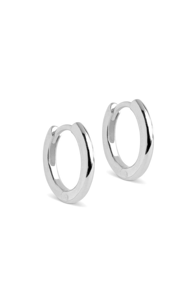 Enamel - øreringe - Hoops Chunky Classic 10 Mm - Silver