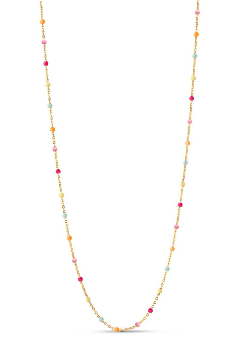 Enamel - Halskæde - Lola i Rainbowgold - Tilbud!