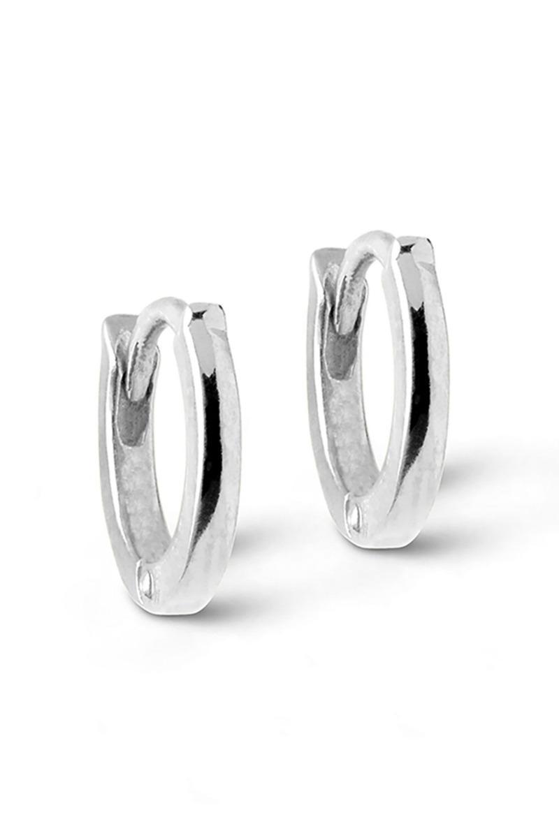 Enamel - Sølv øreringe - Classic Hoops 6 mm på udsalg