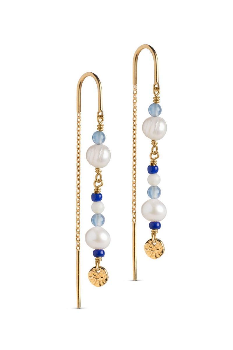 Sofia øreringe fra Enamel - Elegante marinegold smykker
