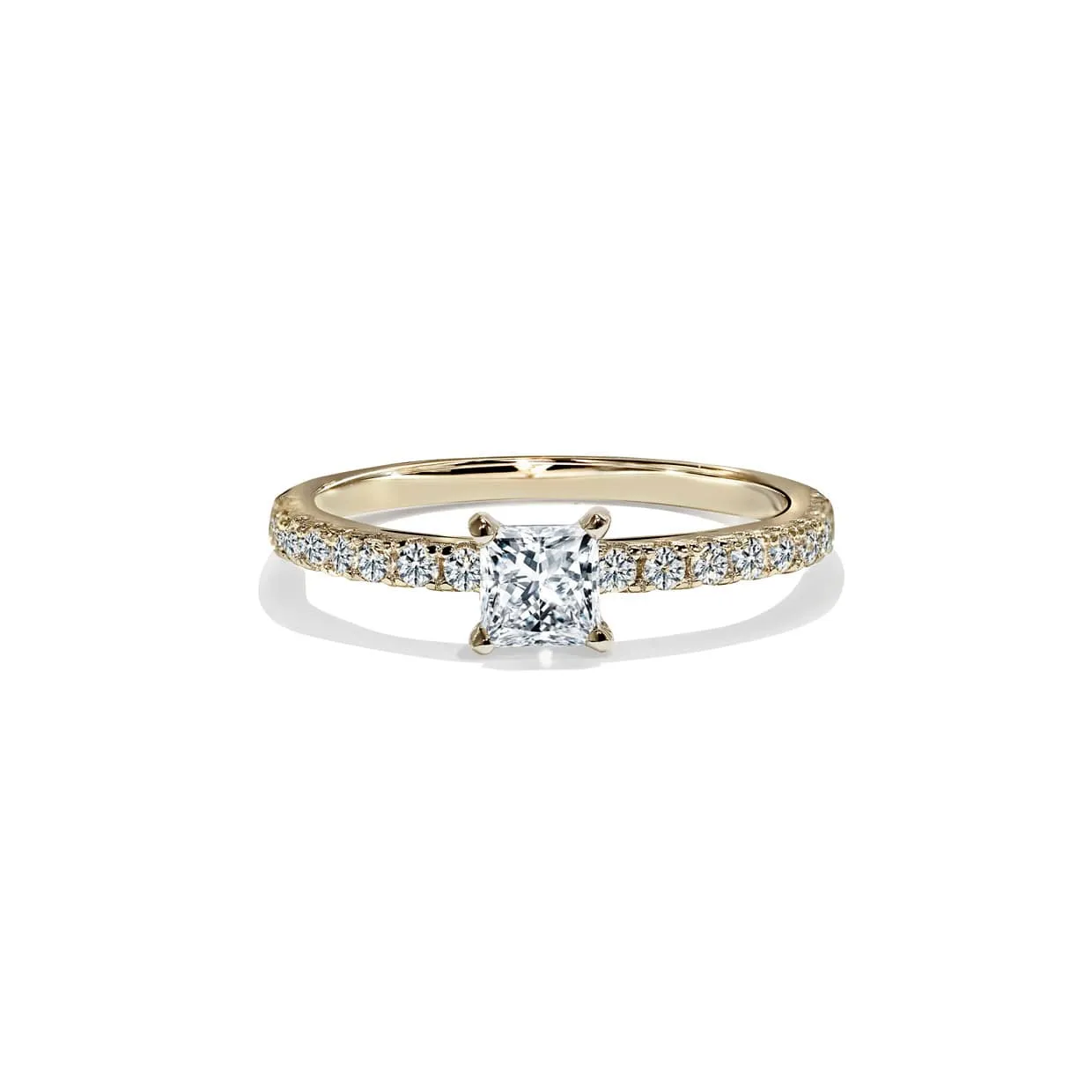 Bellagio Solitaire Forlovelsesring med Diamanter i Guld