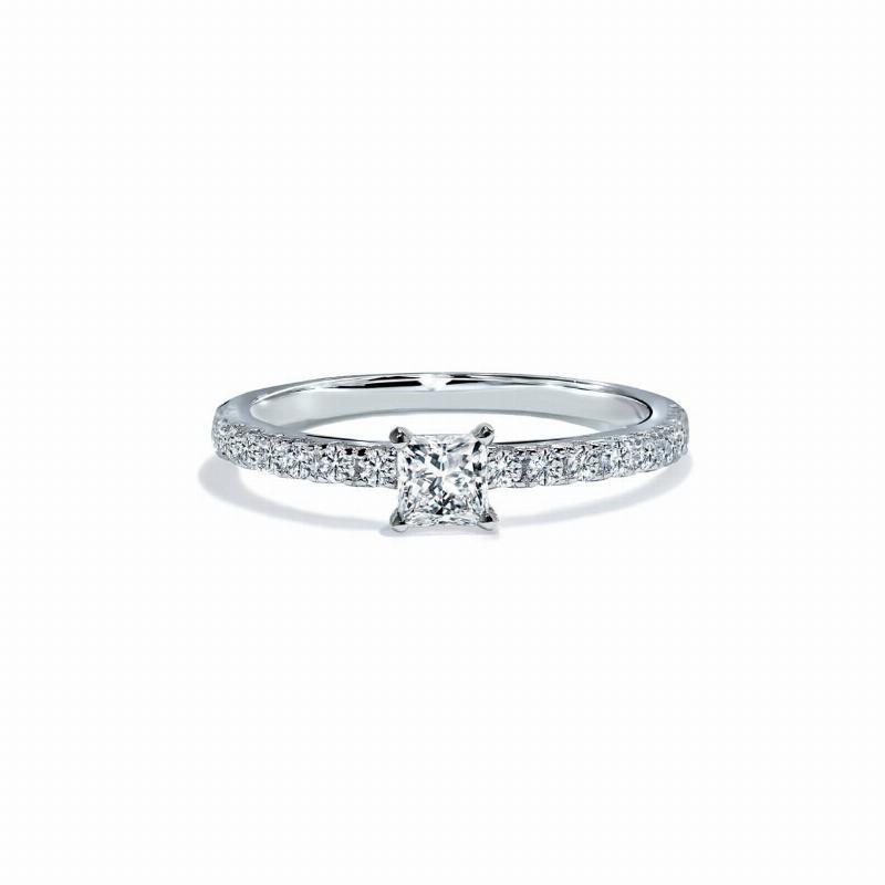 Romance Solitaire Forlovelsesring med Hvid Diamant