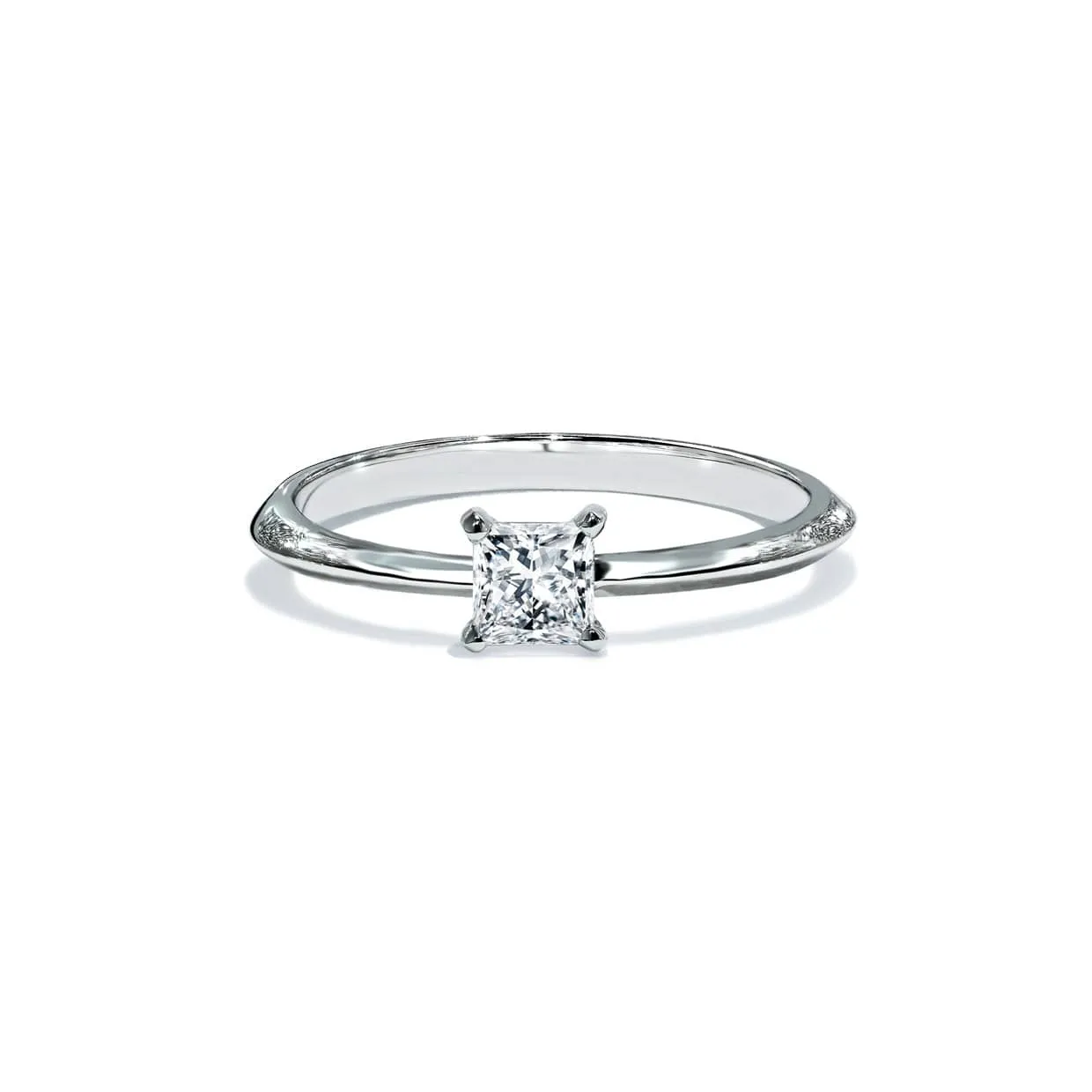 Oxford Sølv Firkantet Solitaire Ring - Unik Gaveidé
