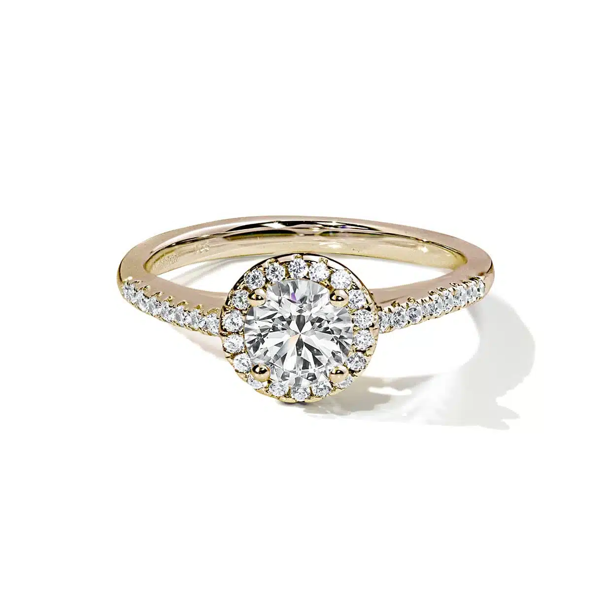 Isadora Klassisk Rund Halo Forlovelsesring