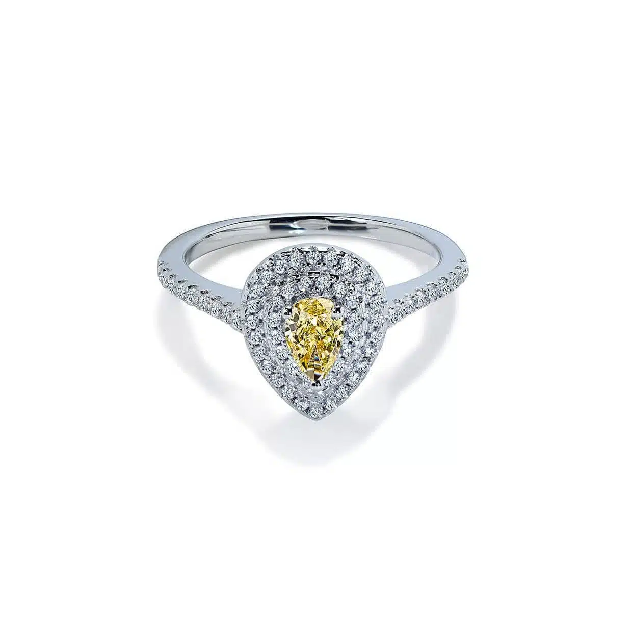 Tuscany Gul Safir Forlovelsesring Med Diamanter
