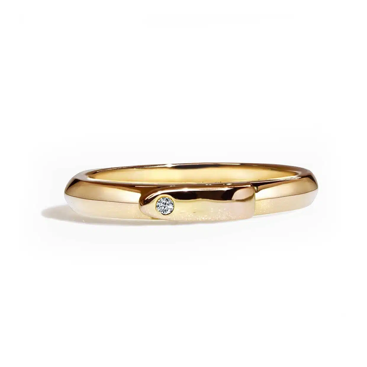 Equestrian Ring i Forgyldt Sterling Sølv med Diamant