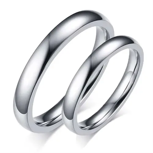 Enkel Stål Forlovelsesring - Hurtig Levering!