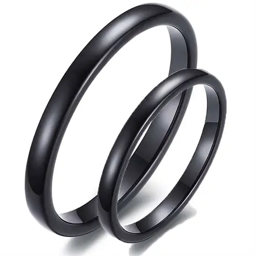Tungsten Forlovelsesring Black