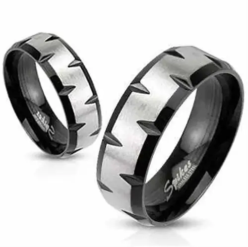 Sort Coated Ring - Trendy Forlovelsesring til Herrer