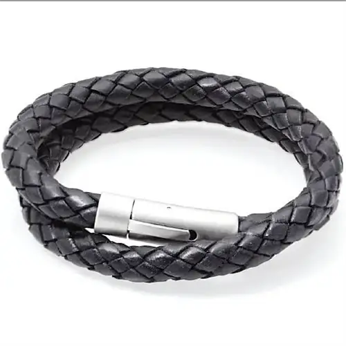 Dobbelt Bolo Læderarmbånd til Mænd - Hurtig Levering!