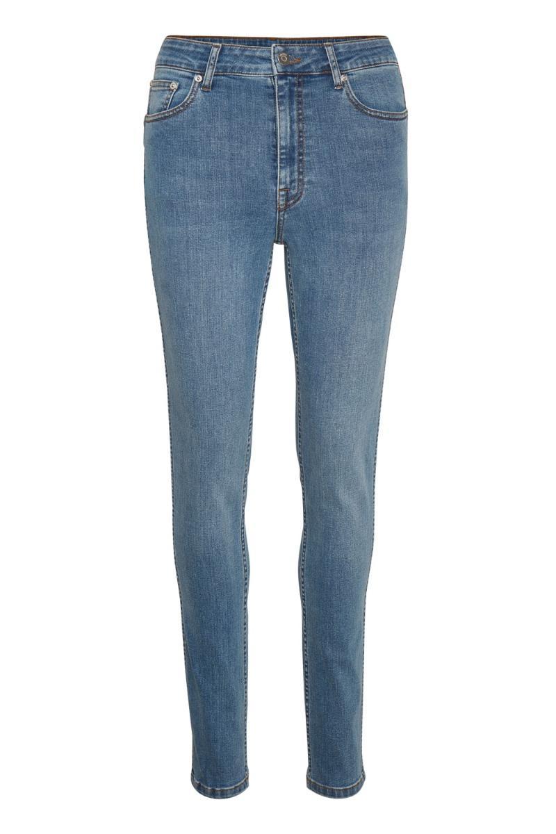 Gestuz - Højtaljede Skinny Jeans - La Blue Jewel Box Udsalg