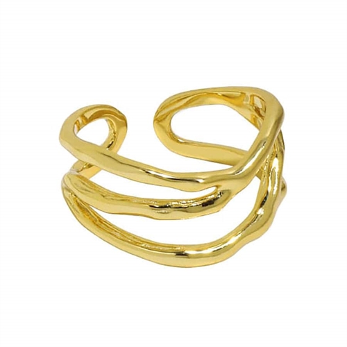Adara Ring i 14k Guldbelagt Sterlingsølv - Justerbar Ring