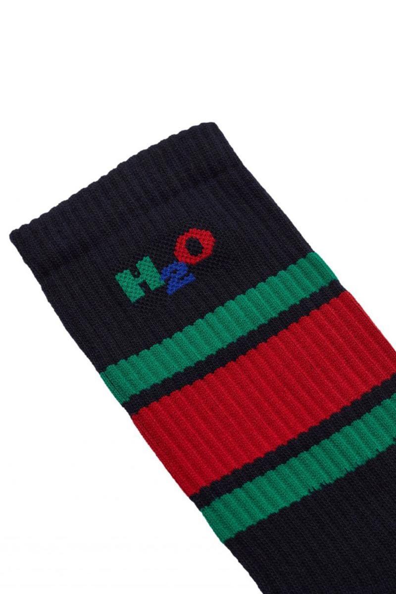H2o - Strømper - Crew Sock - Navygreenred