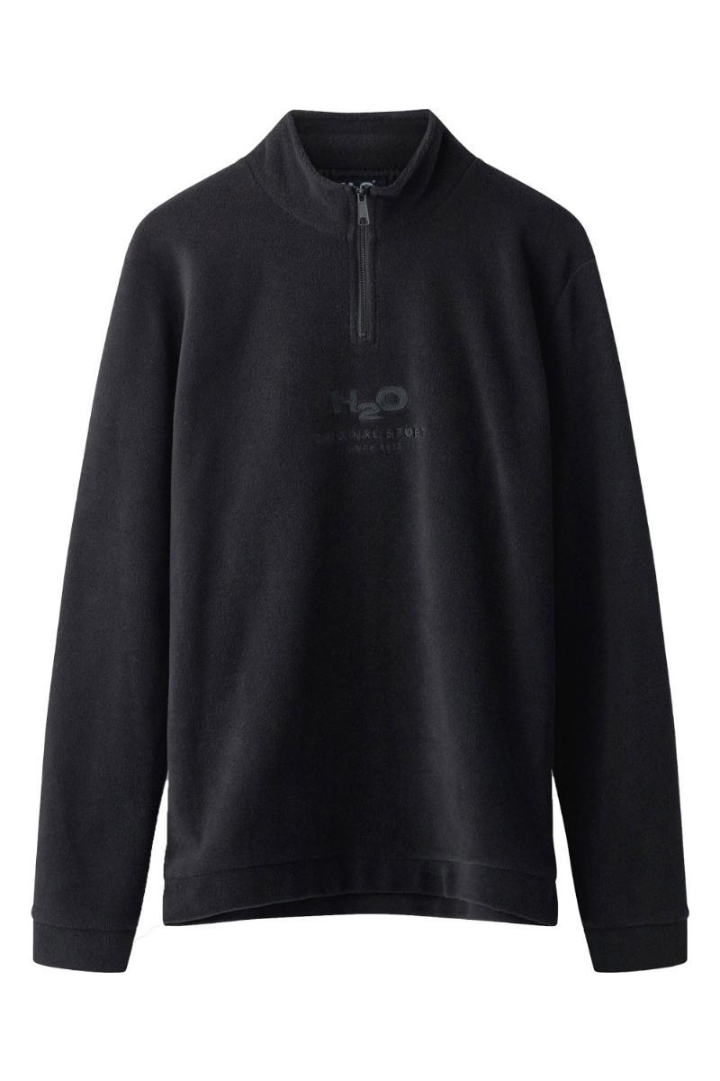 H2O - Blåvand Fleece Half Zip - Udsalg på Sort Sweat