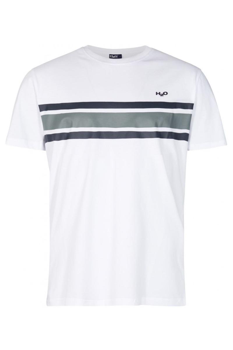 H2o - T-shirt - Basic Gilleleje Woman Tee - Whiteblackgreyblack