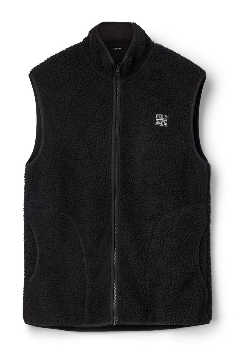 H2O - Langli Pile Vest i Sort - Unisex Udsalg