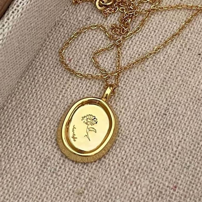 Boom Flower Halskæde i 18K Sterling Sølv - Smukt Design