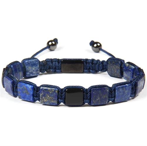 Lapis Blue Lux Macrame Armbånd til Mænd - Cool Design
