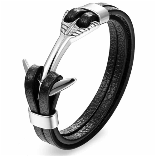 High Xp1 Armbånd I Rustfri Stål Og Læder
