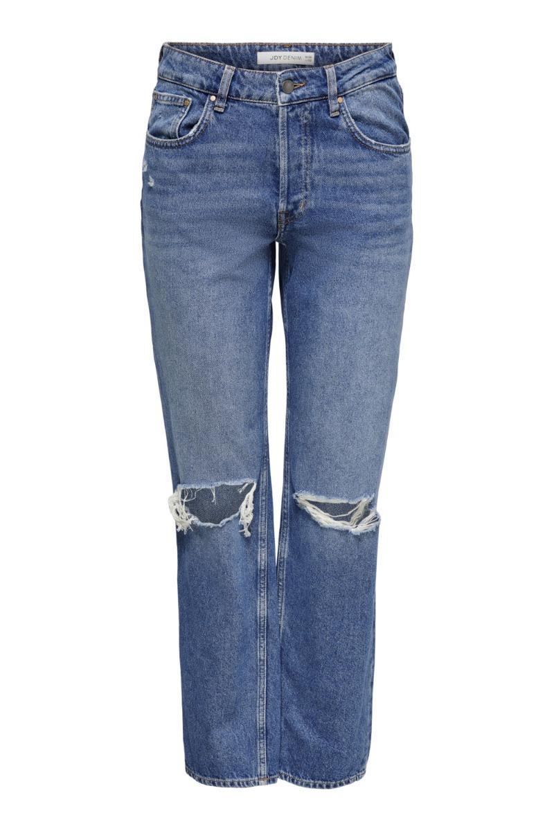Jdy - Bine Life Girlfriend Straight Jeans - Mørkeblue Denim