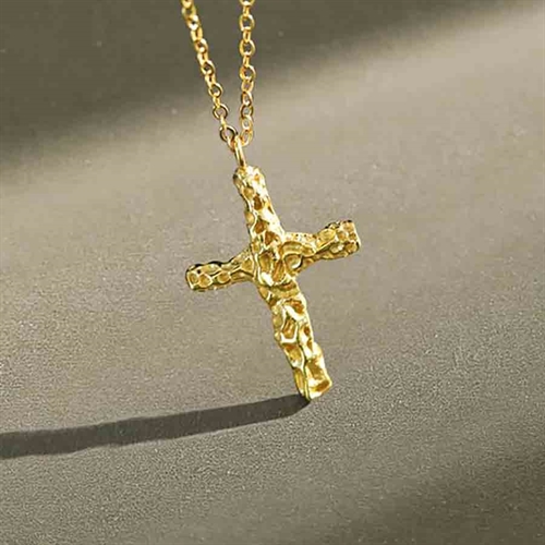 Aminta Halskæde Kors I Sterling 14k Med Kæde