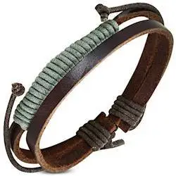 Army Læderarmbånd med Cool Look - Hurtig Levering!
