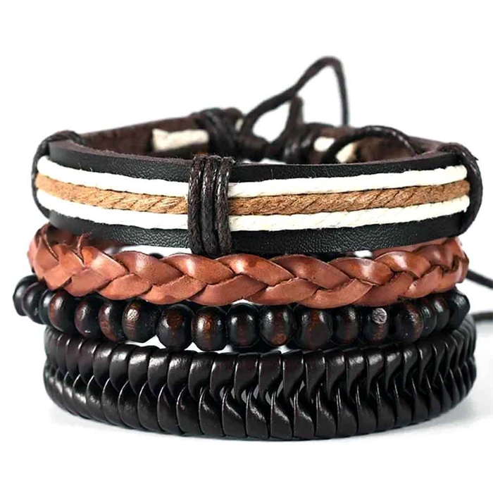 Argye Armbåndsæt - 4 Stk Trendy Smykker til Dit Outfit