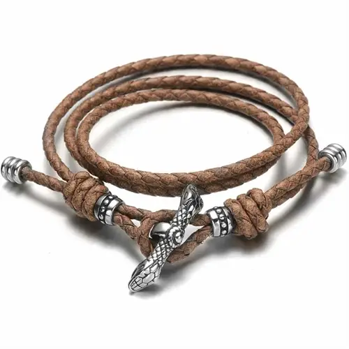 Ny Sparz Læder Snake Armbånd - Elegant Smykke Tilbud