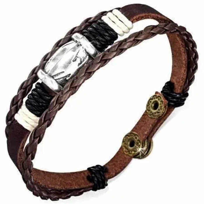 Luksuriøst læderarmbånd til stilfulde mænd - Hurtig levering!