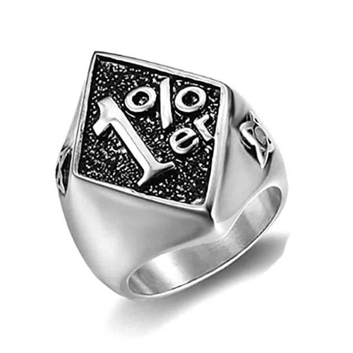Rustfrit Stål Biker Ring - Hurtig Levering!
