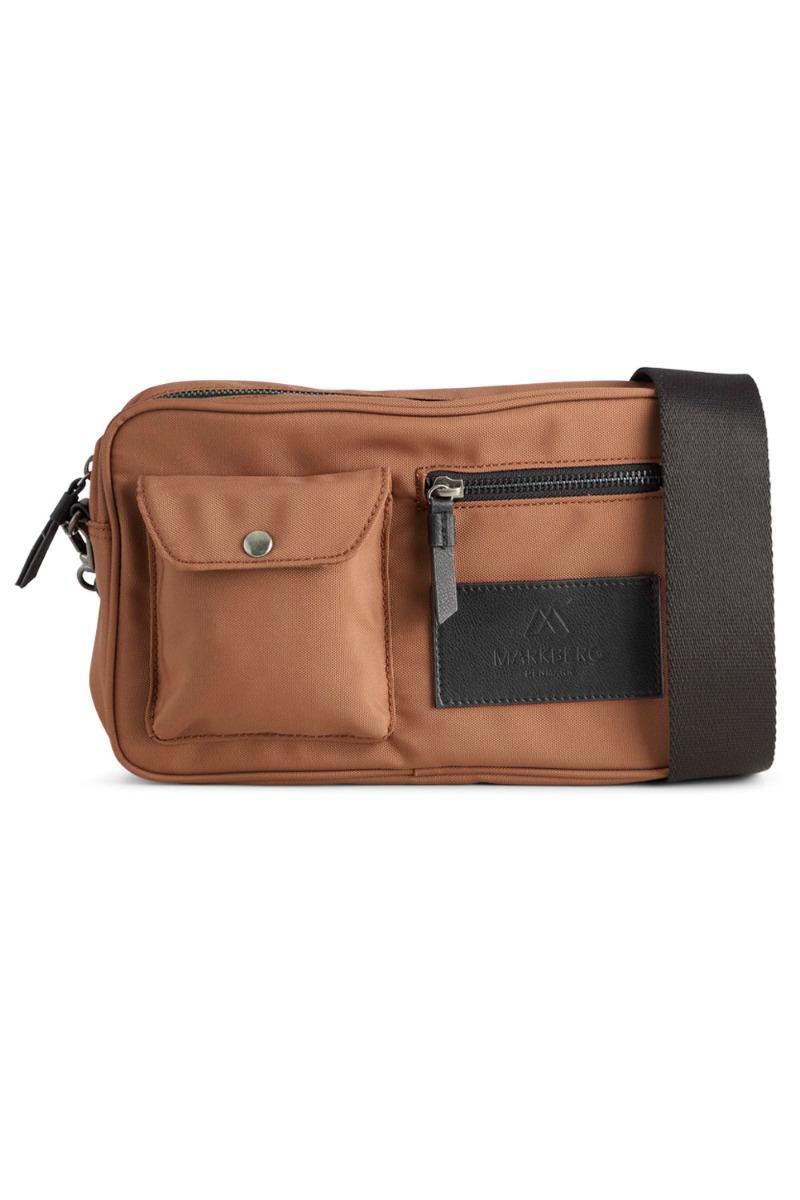 Markberg - Taske - Darla Cross Bag Recycled - Light Caramel Wblack