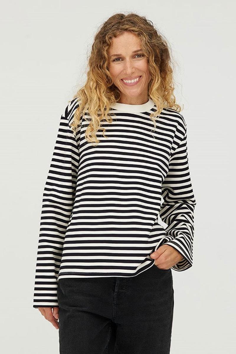 Mbym - Bluse - Celia-m - Stribet i Night Skysugar Udsalg