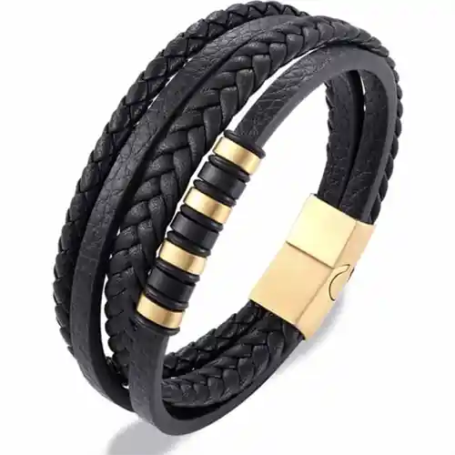 Ny Milano Goldpl - Elegant Læderarmbånd til Stilfulde Øjeblikke