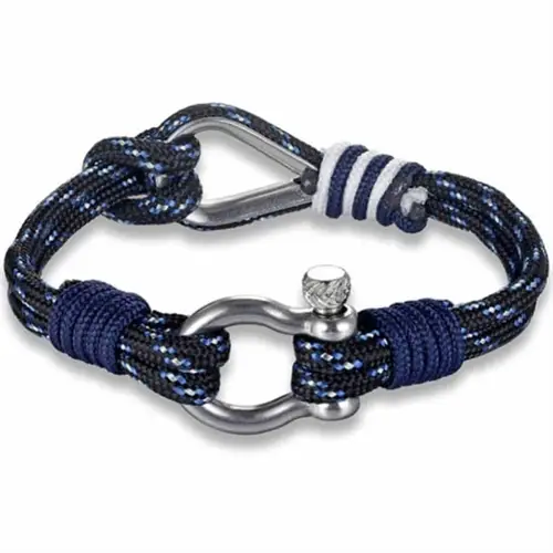 Blåt Sejlerarmbånd til Mænd - Hurtig Levering!