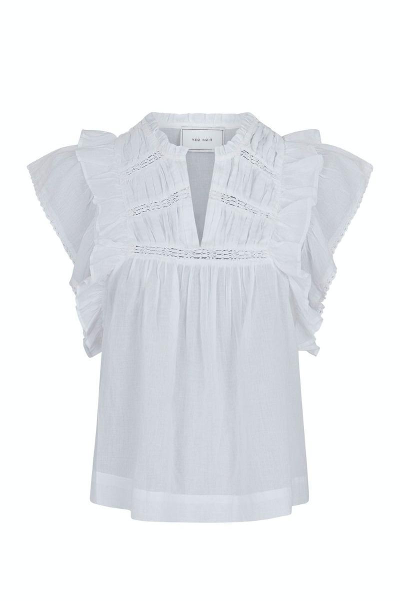 Neo Noir - Jayla S Voile Top - Hvid Udsalg!