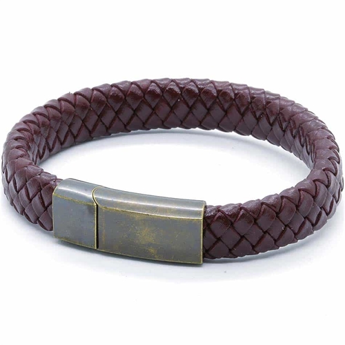 Wine Netri Armbånd i vinrød læder - Hurtig levering!