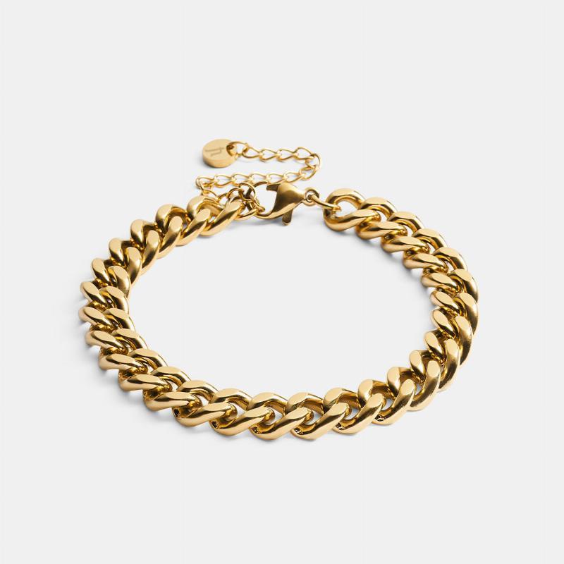Panser Facet Armbånd 18k Guldbelagt - Stærkt Smykke