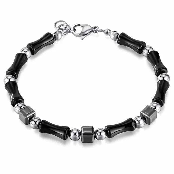 Elegant Onyx Hametit Perlearmbånd - Hurtig Levering!
