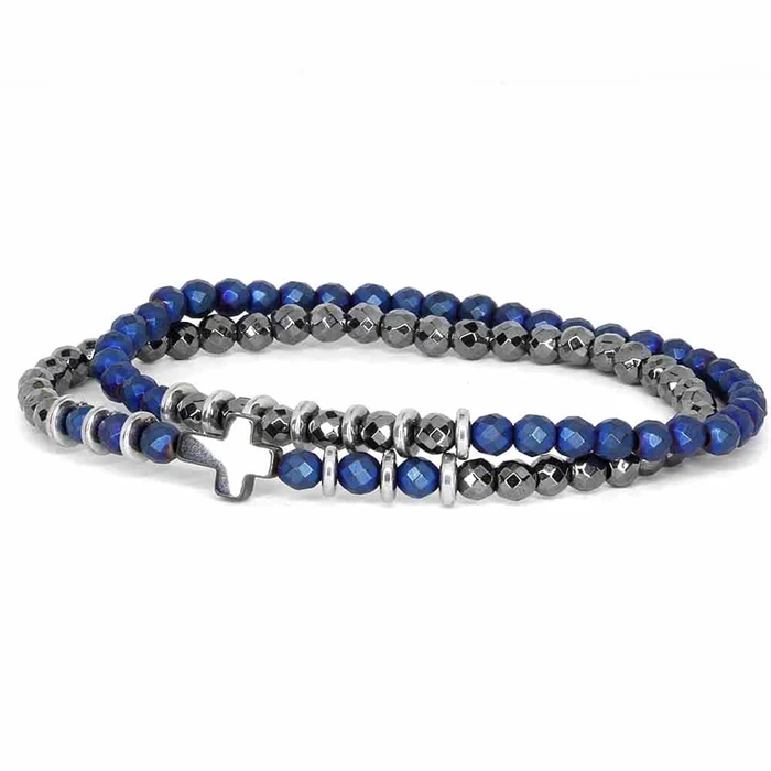 Lolee Armbånd med Blå Facet Perler - Stilfuldt Smykke