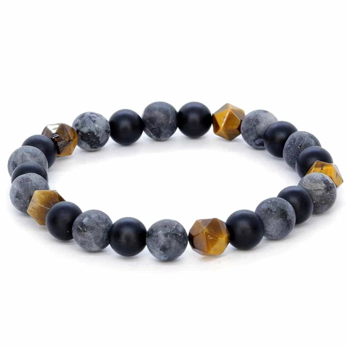 Eksklusivt Jade Black Perler Armbånd 8mm - Hurtig levering!