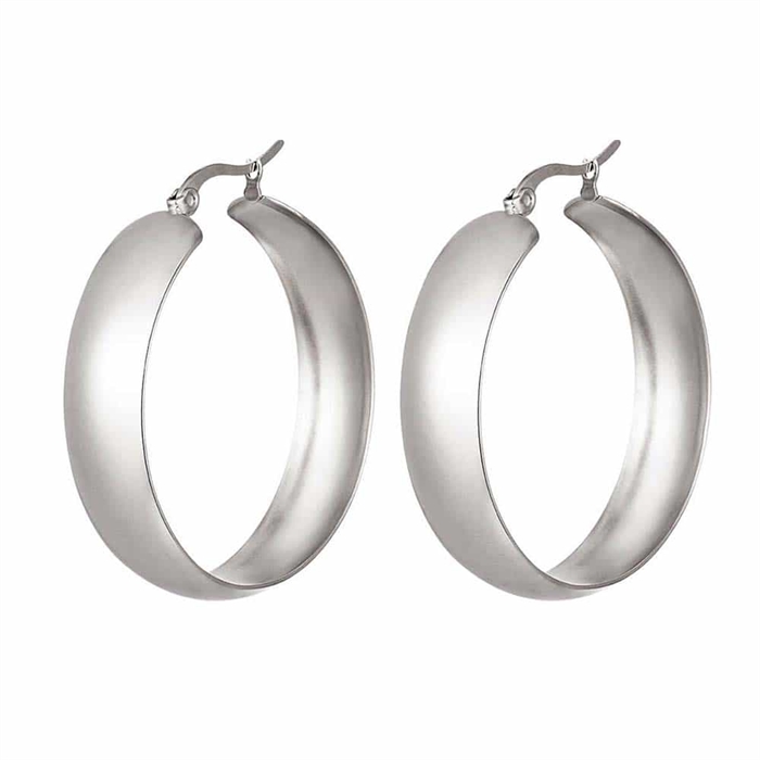 Elegant Creol Chic ørering i ædelstål - Sælges pr. stk.