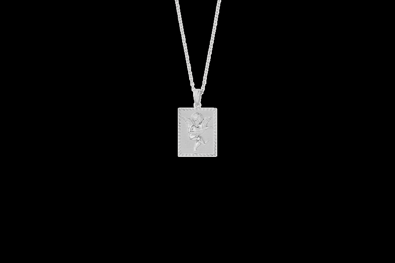 IX Engel Vedhæng i 925 Sterling Sølv - Unisex Smykke