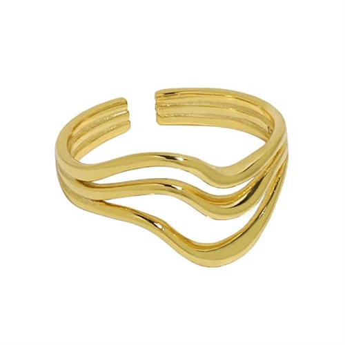 Talia Ring i Sterling 925 Forgyldt - Elegant Justerbar Ring