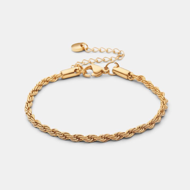 Twisted Rope Armbånd i 18k Guld - Elegant Smykke
