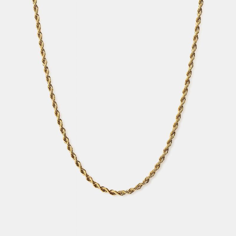 Twisted Rope Halskæde i 18k Guldbelægning - Elegance