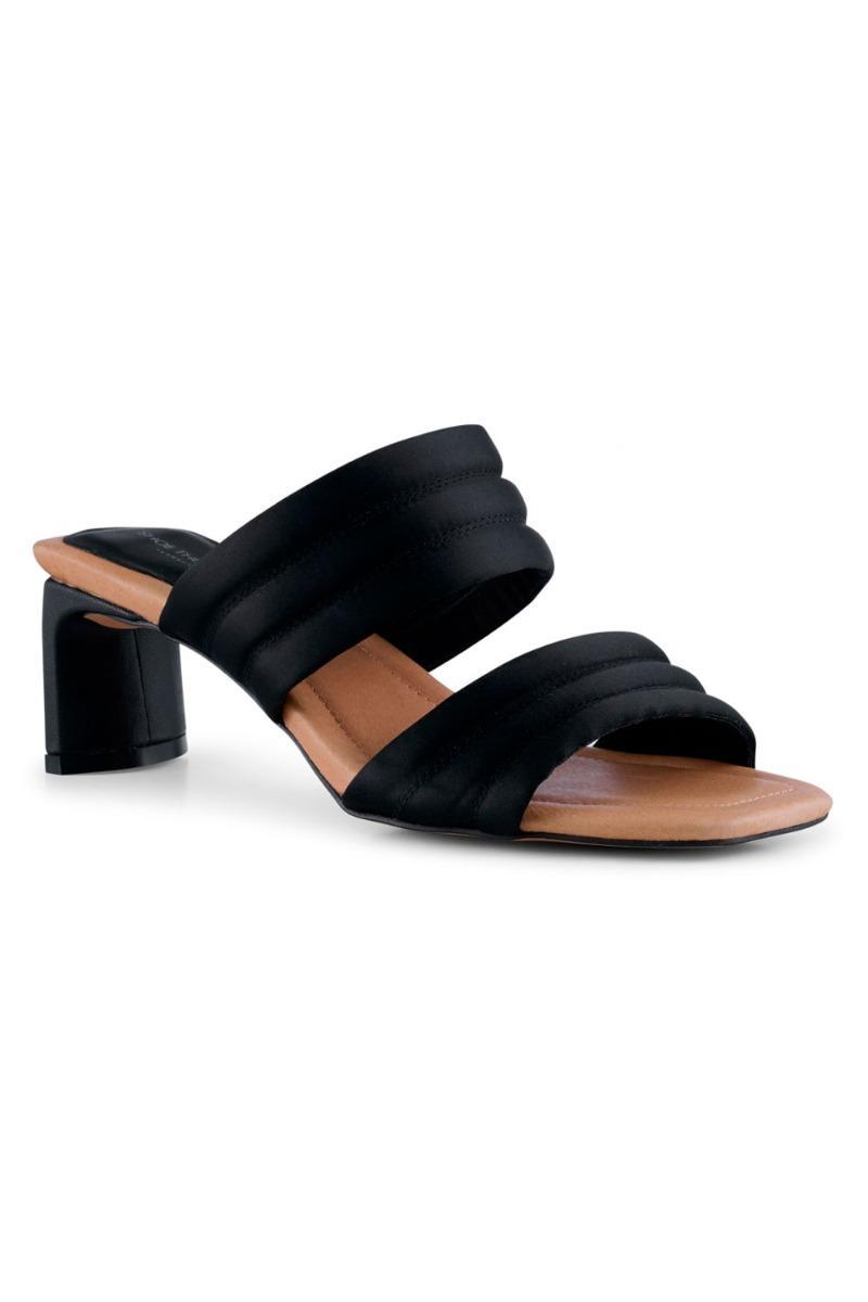 Shoe The Bear – Sylvi Padded Strap Sandaler – Sort Satin